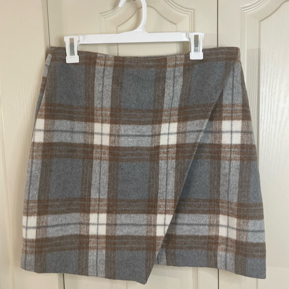 Grey and Brown Wrap Skirt